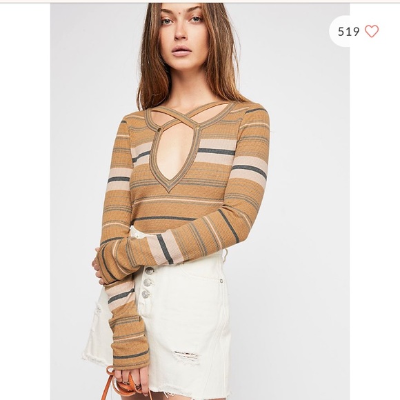 Free People Tops - Free People Striped Haley Long Sleeve Top